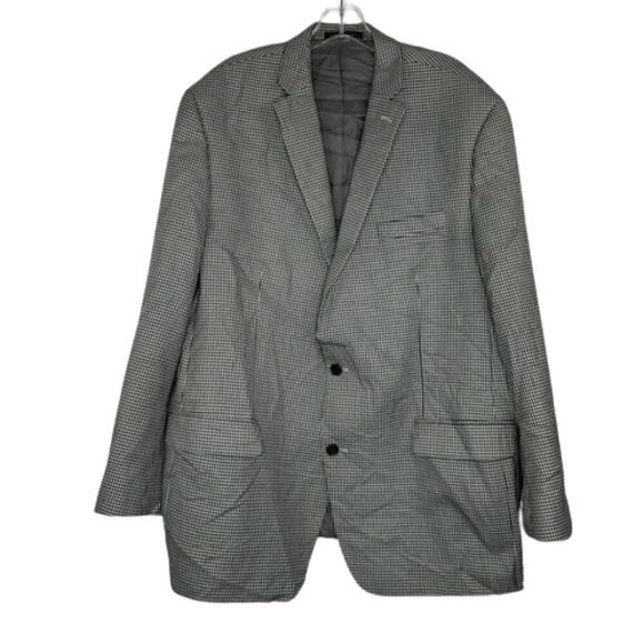 Michael Michael Kors Men's black white houndstooth double breasted blazer jacket - Picture 1 of 12